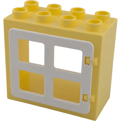 Lego Duplo 61649 Fenster 2x4 Hellgelb Weiß