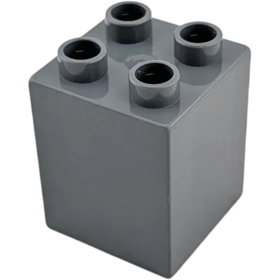 Lego Duplo 2x2x2 Doppelstein Grau