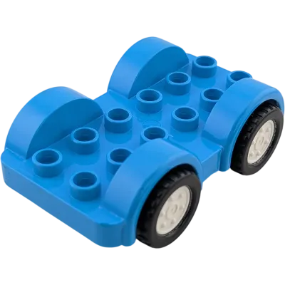 Lego Duplo 11841 Auto Mittelblau Schwarz Weiße Räder Unterteil Fahrzeug
