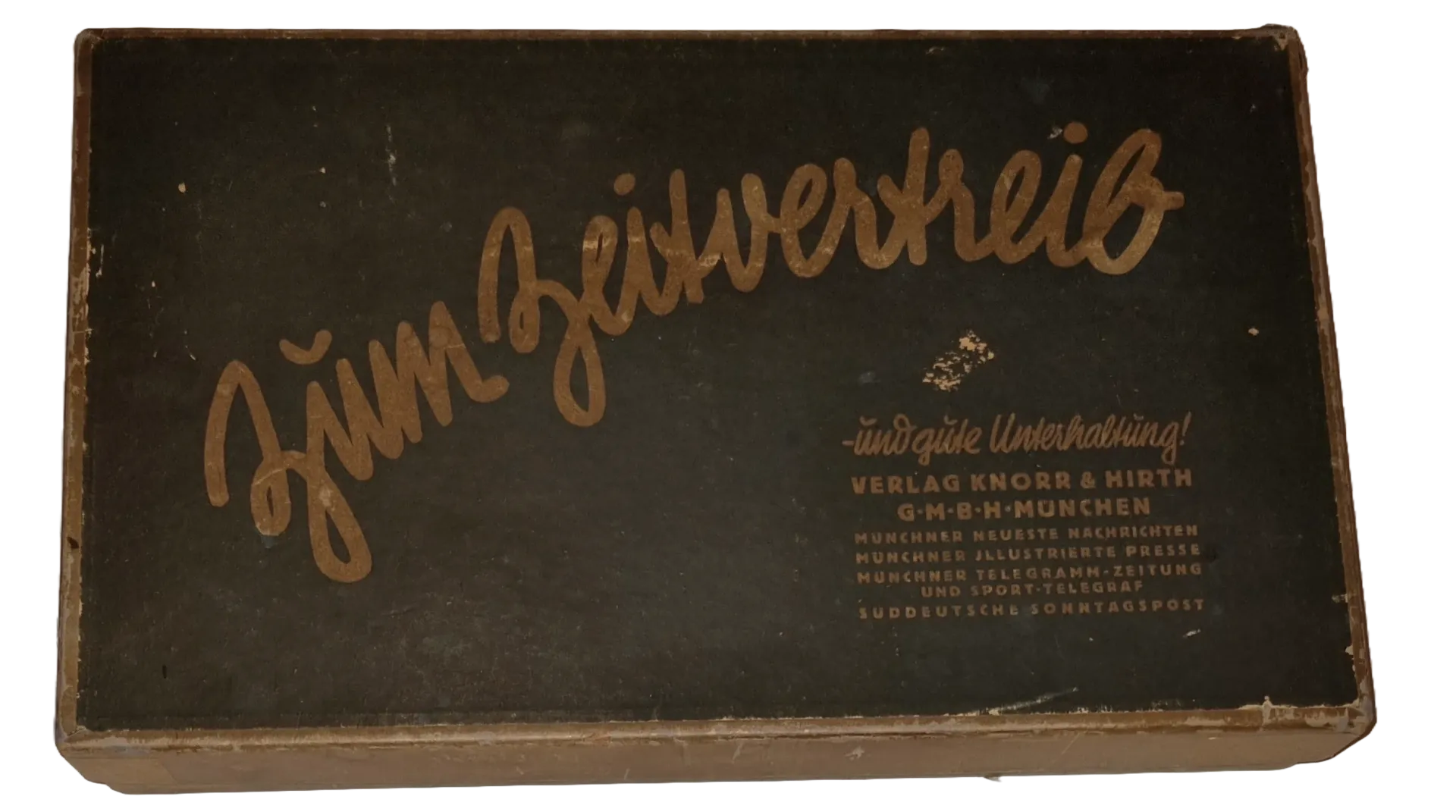 Verlag Knorr & Hirth GMBH München Zum Zeitvertreib und gute Unterhaltung! Brettspiel
