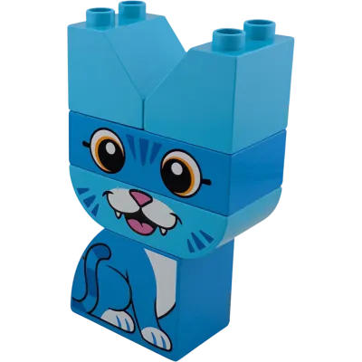 Lego Duplo Katze Blau aus fünf Steinen