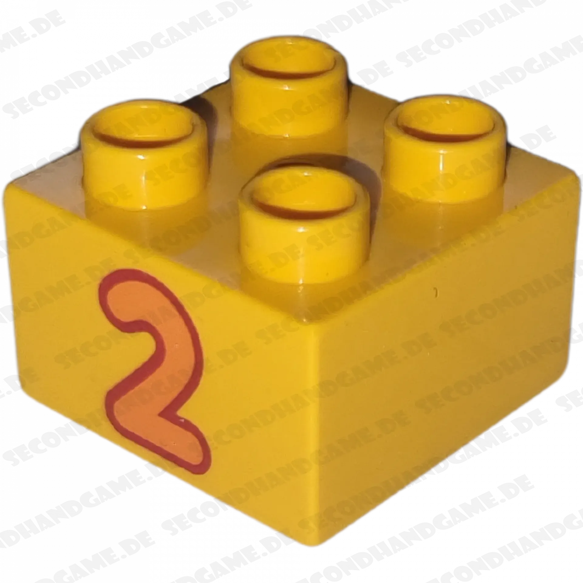 Lego Duplo 2x2 Stein Gelborange Zahl Zwei Orange 3437