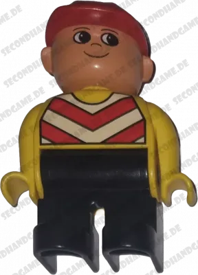 Lego Duplo Figur 47394 Bauarbeiter mit Warnweste und rotem Helm