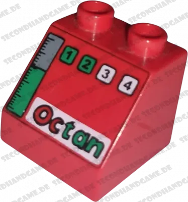 Lego Duplo 6474 Schrägstein 2x2x1 Rot Octan