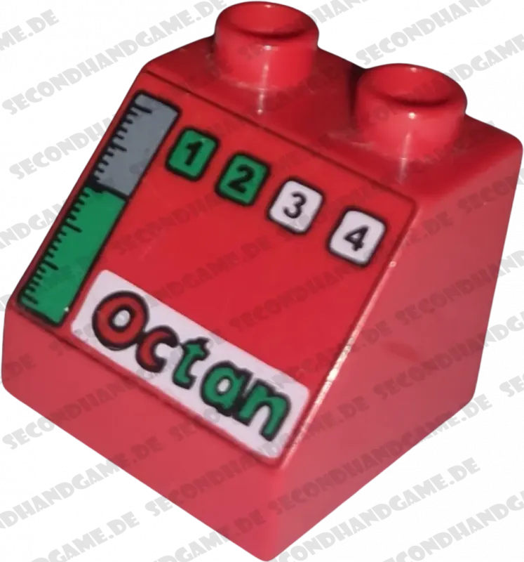 Lego Duplo 6474 Schrägstein 2x2x1 Rot Octan
