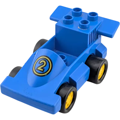 Lego Duplo Auto Rennauto Blau Zahl 2