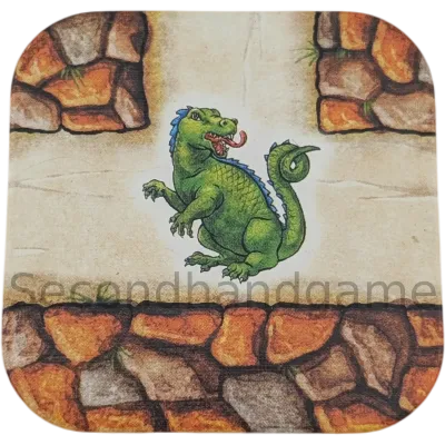 Das verrückte Labyrinth Ersatzteile Schiebekarte Kurve mit Drache Dino
