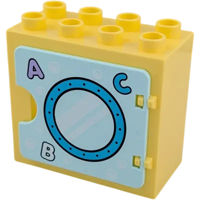 Lego Duplo 61649 Schrank Hellgelb mit Seifenblasen ABC und Kreis Waschmaschine