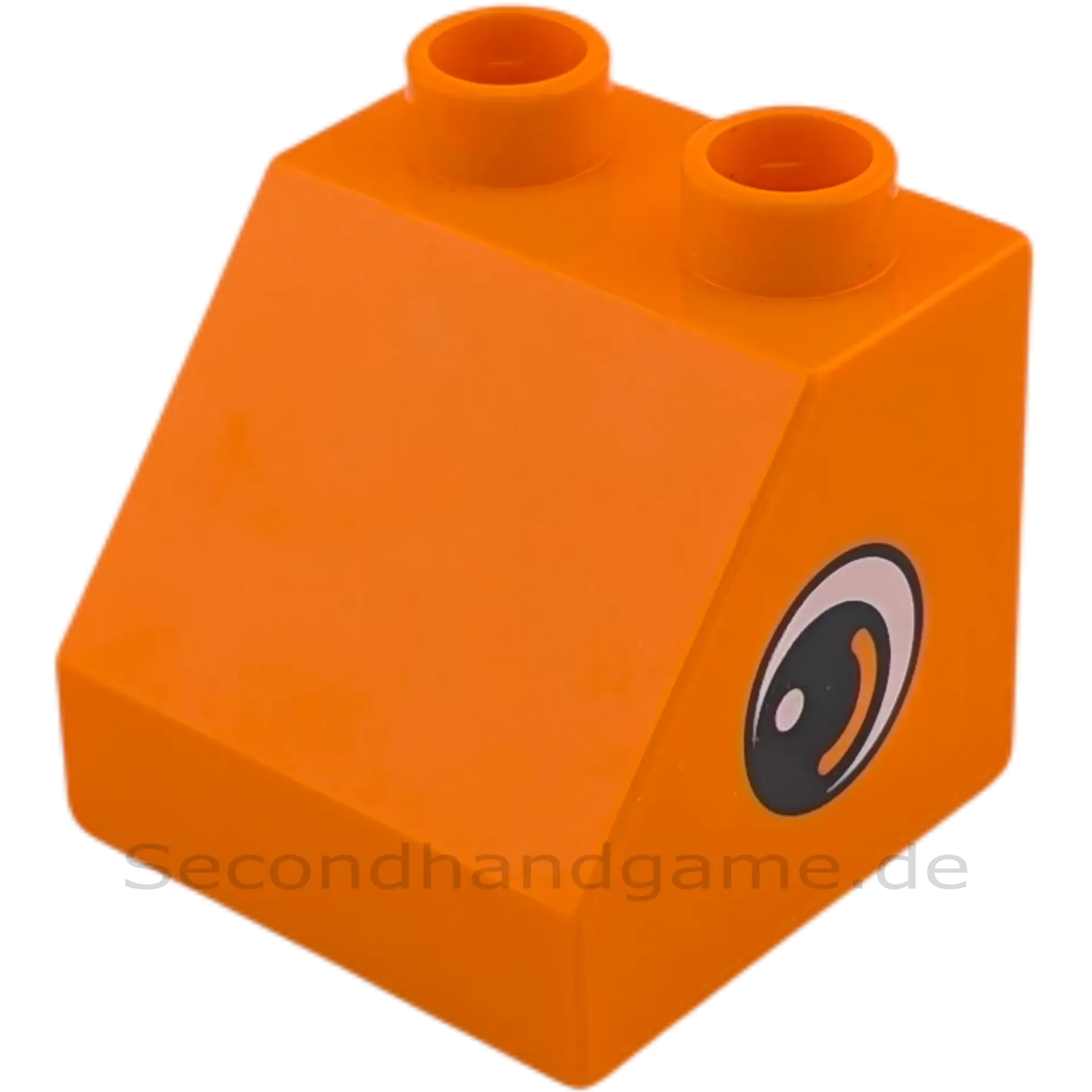 Lego Duplo 6474 Schrägstein 2x2x1 Orange mit schielendem Auge