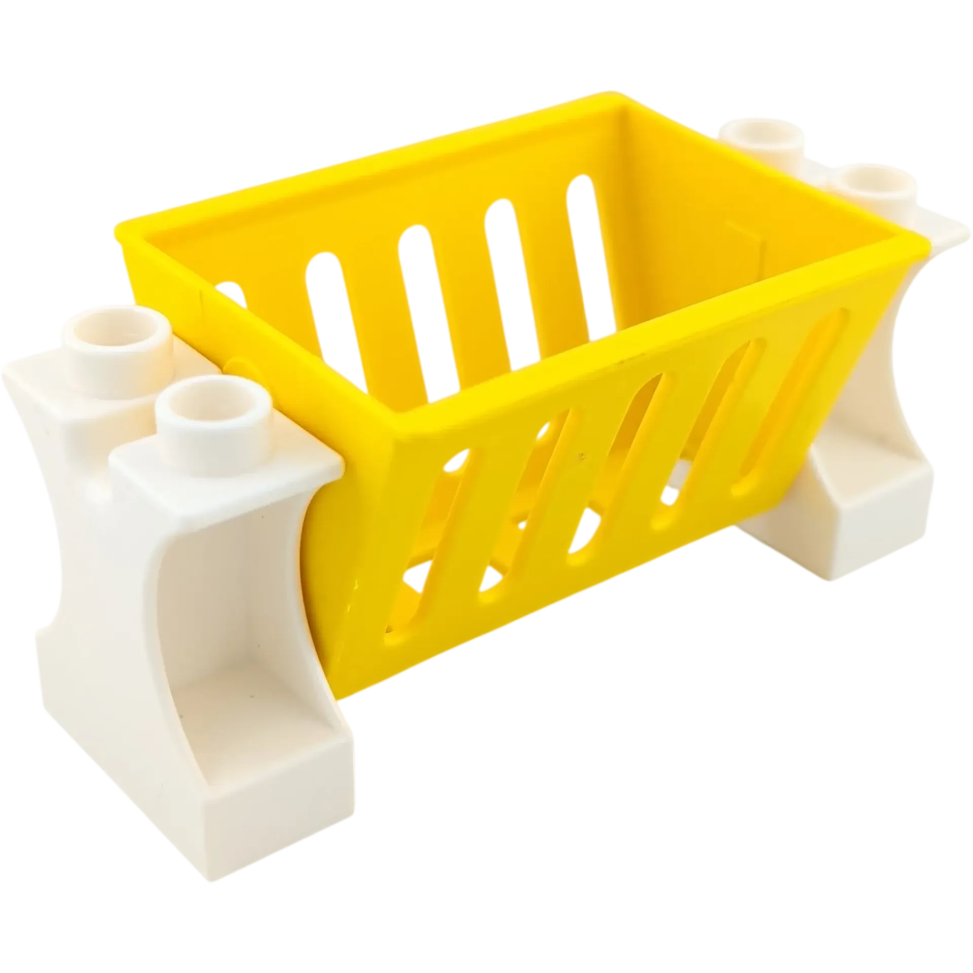 Lego Duplo Heuraufe mit Ständer Gelb Weiß