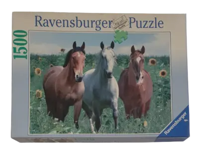 Ravensburger Puzzle 1500 Teile 163656 Pferde im Sonnenblumenfeld