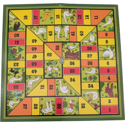 Spielplan Spielbrett FX Schmid Gänsespiel Pachisi