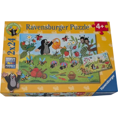 Ravensburger Puzzle 2x24 Teile 088614 Der kleine Maulwurf im Garten