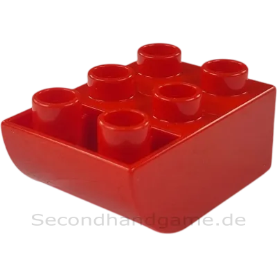 Lego Duplo 98252 Stein 2x3 gebogene Unterseite Rot