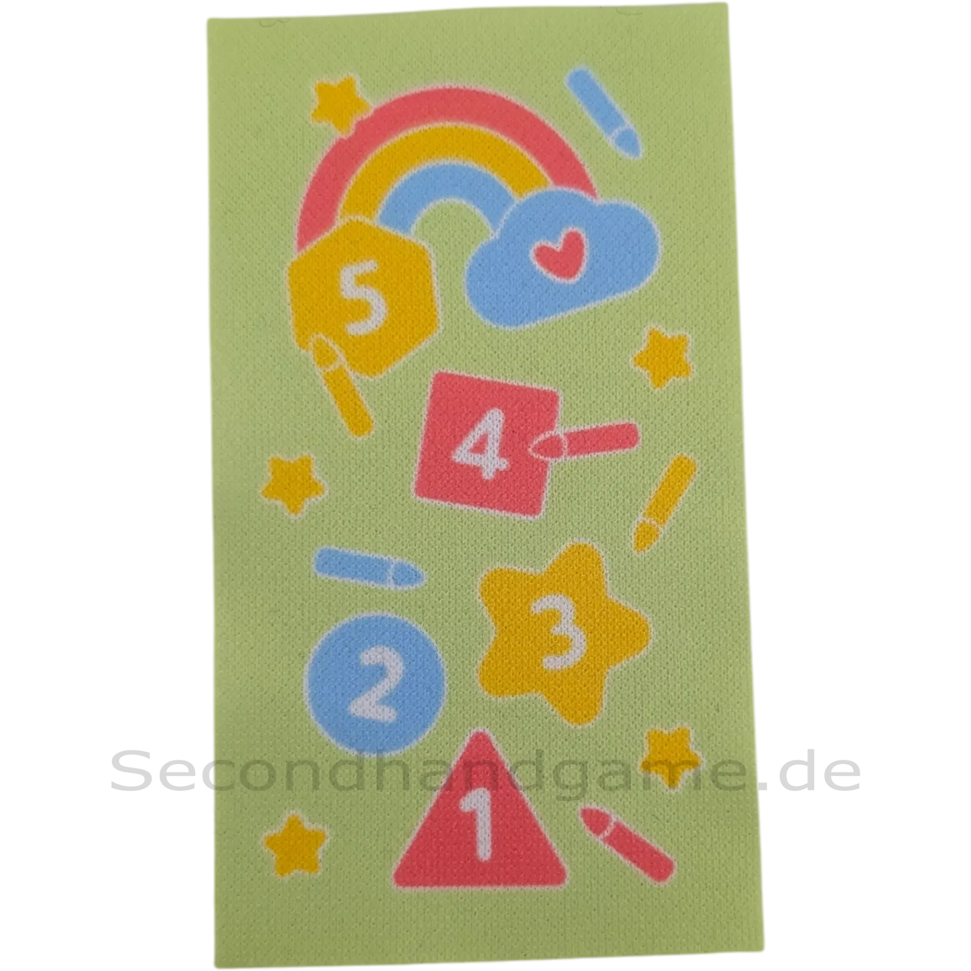 Lego Duplo Stoff Teppich Deko Haus Größe ca. 9x5cm  Bunt Regenbogen Zahlen