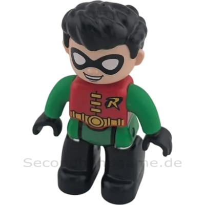 Lego Duplo 503H1 Batman Freund Robin schwarze Maske grün rot schwarzer Anzug