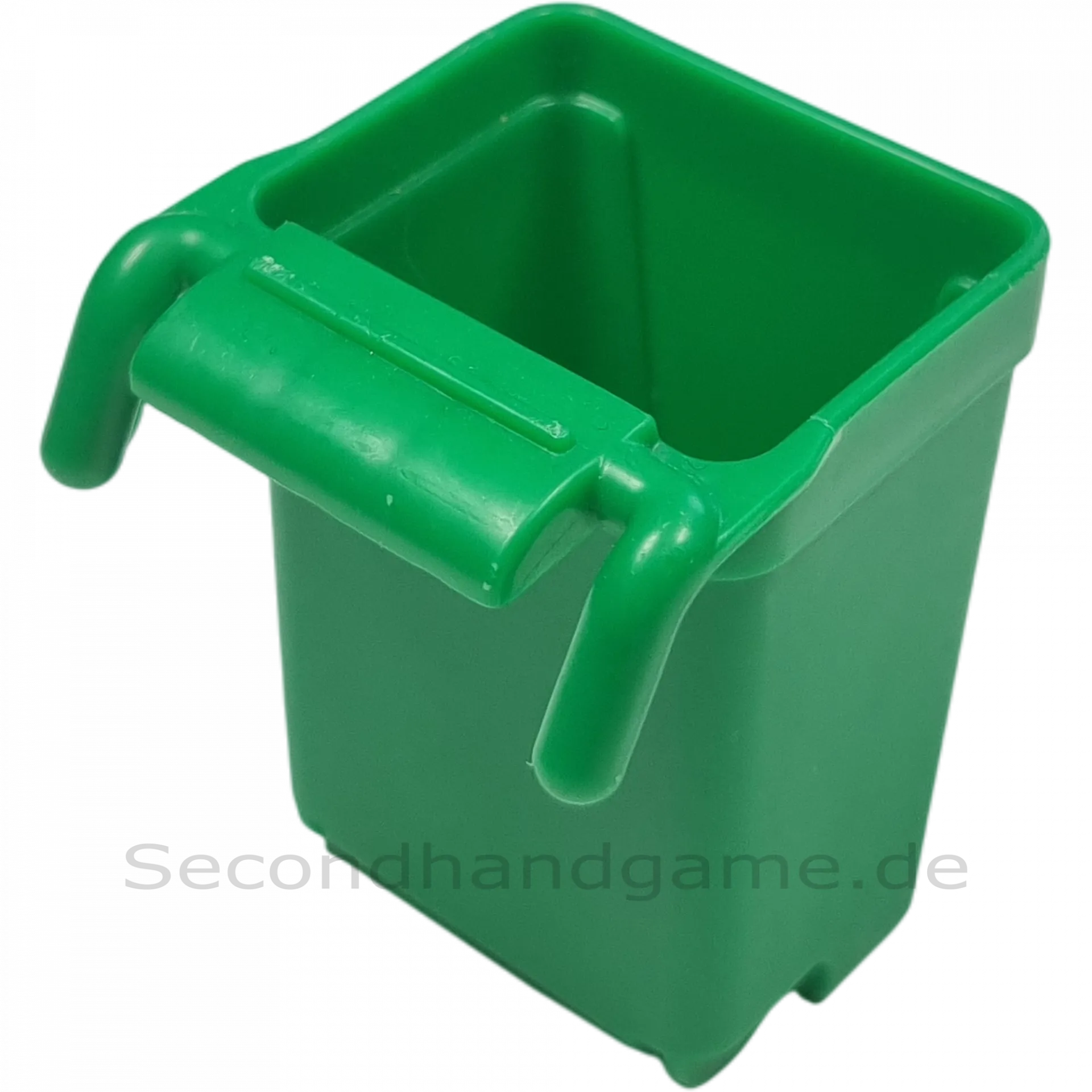 Lego Duplo Mülltonne Dunkelgrün mit Schiebegriff