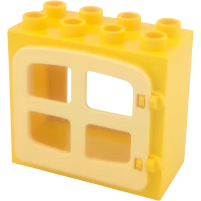 Lego Duplo 61649 Fensterrahmen Gelb mit vier beigen Fenstern