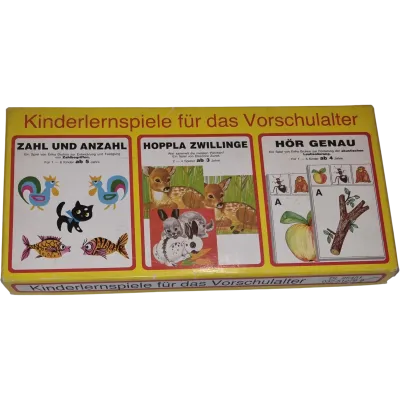 Kinderlernspiele für das Vorschulalter Hör genau, Hoppla Zwillinge, Zahl und Anzahl