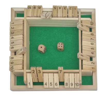 Shut the Box Klip Klap Klappbrett 4 Personen