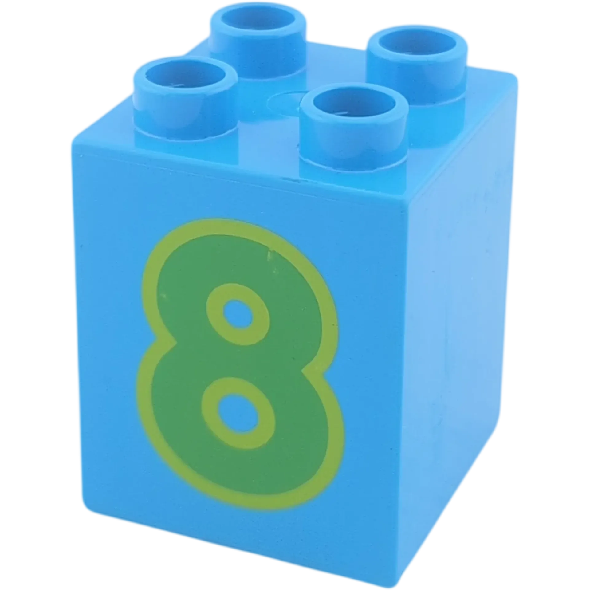 Lego Duplo 2x2x2 Stein Azur Zahl Acht