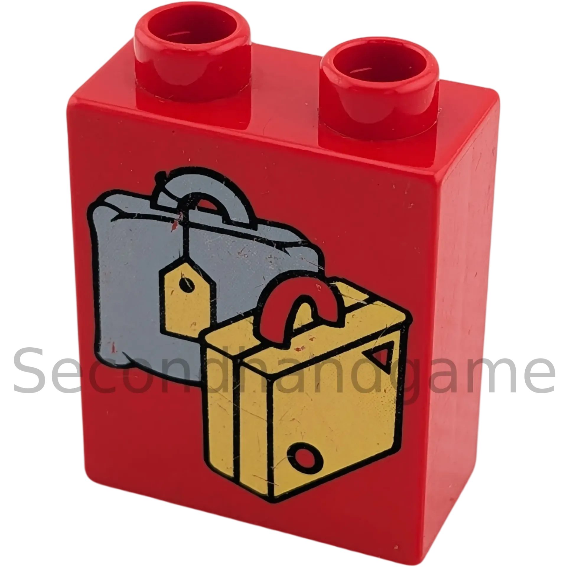 Lego Duplo  1x2 Stein Rot Koffer