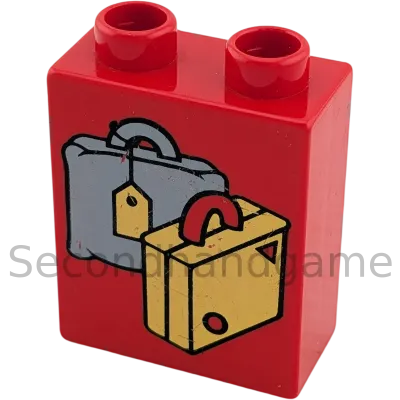 Lego Duplo  1x2 Stein Rot Koffer